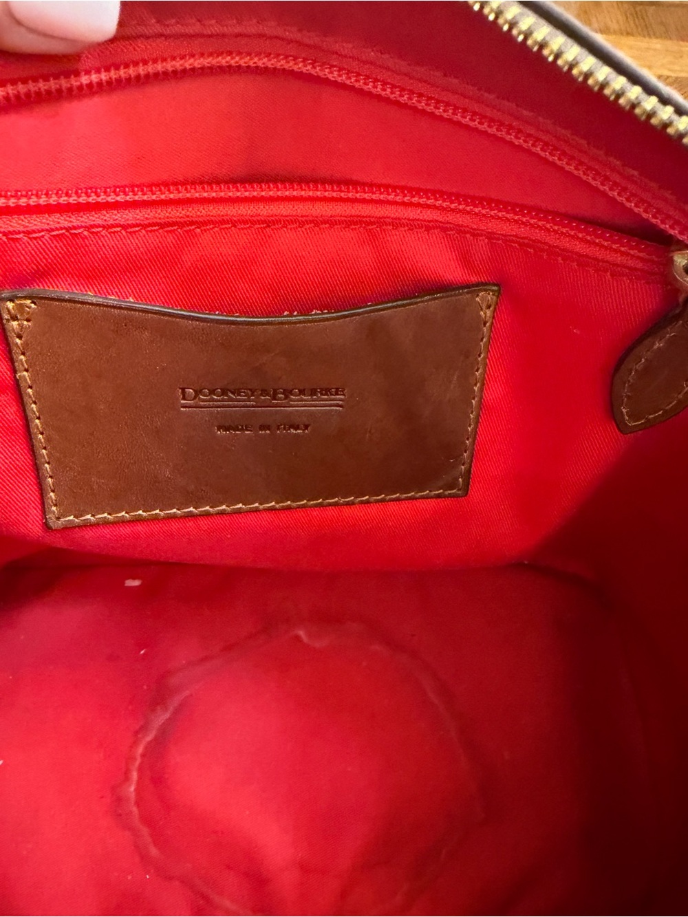 Dooney & Bourke Tan Brown Leather Shoulder Tote - Picture 9 of 10